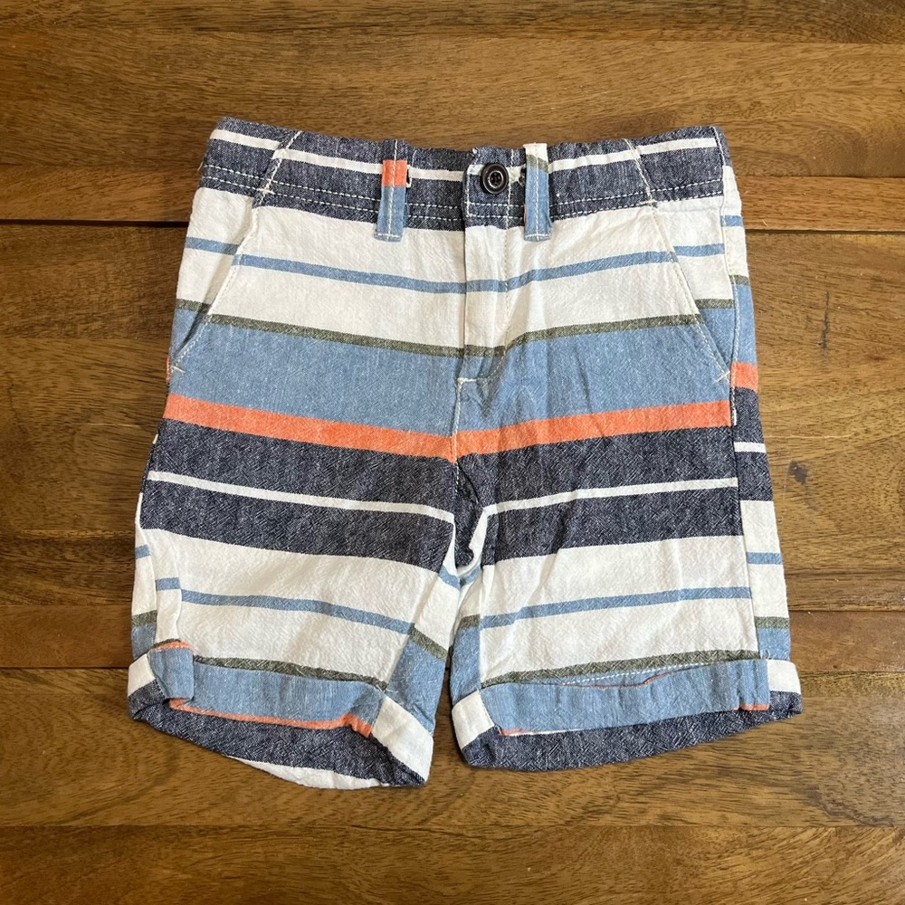 Gymboree Blue and Orange Plaid Shorts